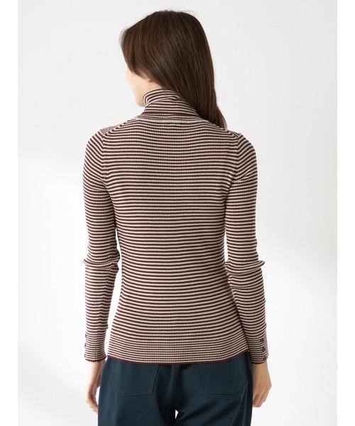 McGREGOR（マックレガー）の「ボーダーインディアンコットンリブタートル（ニット/セーター・レディース・イエロー/グリーン/グレー/ブラウン系その他2・M/L）」の7枚目の写真