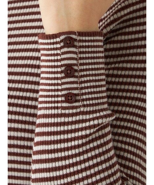 McGREGOR（マックレガー）の「ボーダーインディアンコットンリブタートル（ニット/セーター・レディース・イエロー/グリーン/グレー/ブラウン系その他2・M/L）」の12枚目の写真