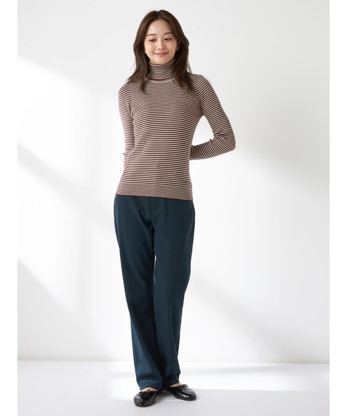 McGREGOR（マックレガー）の「ボーダーインディアンコットンリブタートル（ニット/セーター・レディース・イエロー/グリーン/グレー/ブラウン系その他2・M/L）」の8枚目の写真