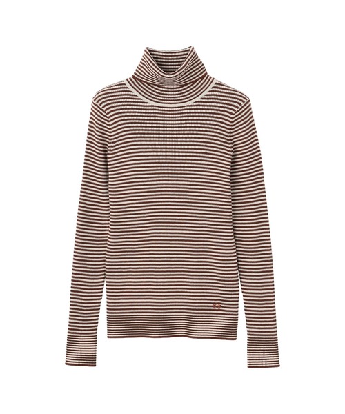 McGREGOR（マックレガー）の「ボーダーインディアンコットンリブタートル（ニット/セーター・レディース・イエロー/グリーン/グレー/ブラウン系その他2・M/L）」の18枚目の写真