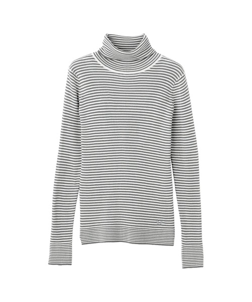 McGREGOR（マックレガー）の「ボーダーインディアンコットンリブタートル（ニット/セーター・レディース・イエロー/グリーン/グレー/ブラウン系その他2・M/L）」の19枚目の写真