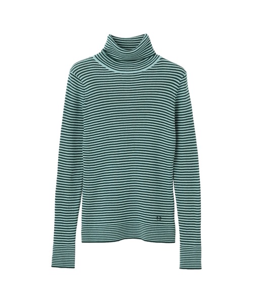 McGREGOR（マックレガー）の「ボーダーインディアンコットンリブタートル（ニット/セーター・レディース・イエロー/グリーン/グレー/ブラウン系その他2・M/L）」の21枚目の写真