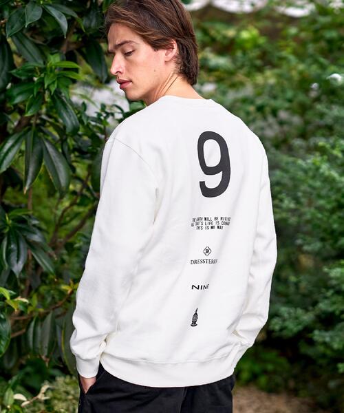 DRESSTERIOR(ドレステリア)の「裏起毛 バック9プリントスウェット(スウェット・メンズ・ブラック/ブラウン系その他/ホワイト・90/91/92/94)」の1枚目の写真