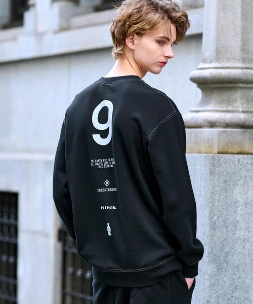 DRESSTERIOR(ドレステリア)の「裏起毛 バック9プリントスウェット(スウェット・メンズ・ブラック/ブラウン系その他/ホワイト・90/91/92/94)」の2枚目の写真