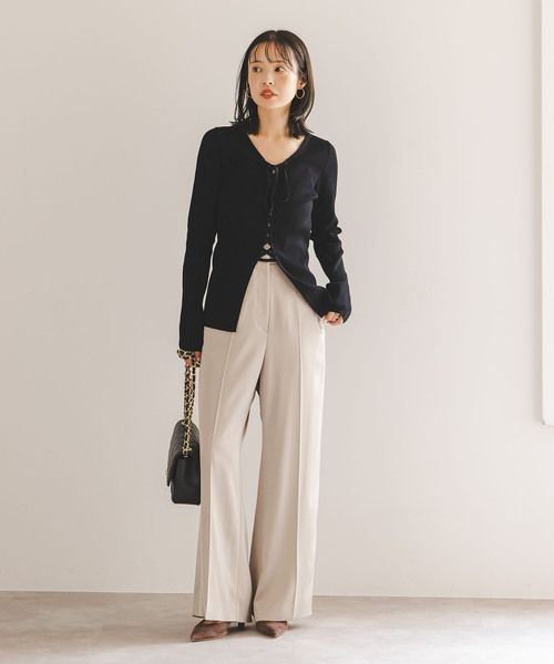 WEB限定追加》レースアップリブニット（ニット/セーター）｜NOBLE