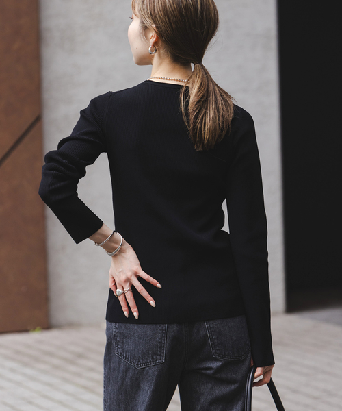 WEB限定追加》レースアップリブニット（ニット/セーター）｜NOBLE