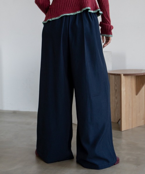 ドレープシルエットワイドイージーパンツ（スラックス）｜VACANCY