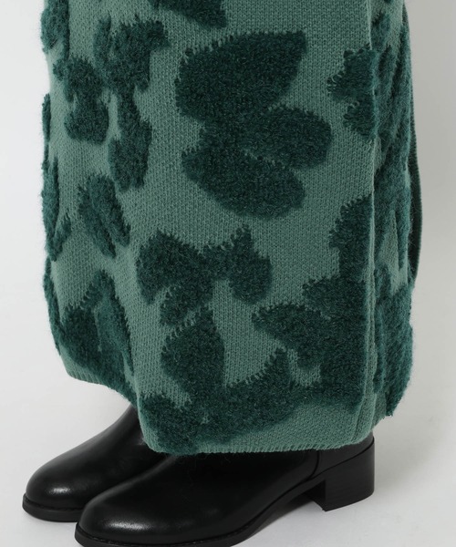 mysty woman(ミスティウーマン)の「アートフラワージャカードスカート 605430(スカート・レディース・アイボリー/ブラック/グリーン・FREE)」の14枚目の写真