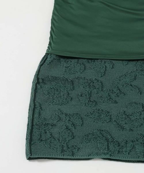 mysty woman(ミスティウーマン)の「アートフラワージャカードスカート 605430(スカート・レディース・アイボリー/ブラック/グリーン・FREE)」の16枚目の写真