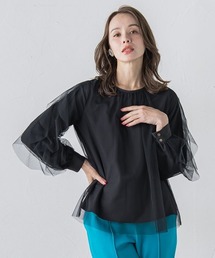 Viaggio Blu | チュールレイヤードブラウス≪洗濯機で洗える≫(シャツ/ブラウス)