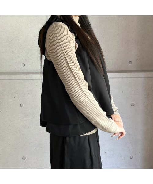 amini(アミニ)の「SETUP ツイルビスチェ(キャミソール・レディース・ブラック/チャコールグレー/ブラウン・MEDIUM)」の21枚目の写真
