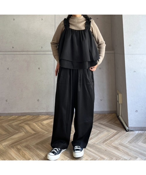 amini(アミニ)の「SETUP ツイルビスチェ(キャミソール・レディース・ブラック/チャコールグレー/ブラウン・MEDIUM)」の6枚目の写真