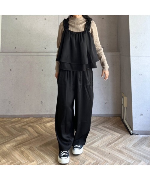 amini(アミニ)の「SETUP ツイルビスチェ(キャミソール・レディース・ブラック/チャコールグレー/ブラウン・MEDIUM)」の7枚目の写真