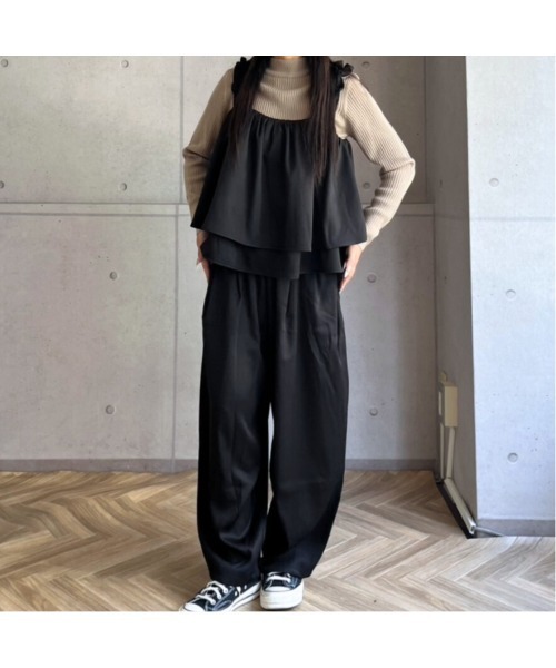 amini(アミニ)の「SETUP ツイルビスチェ(キャミソール・レディース・ブラック/チャコールグレー/ブラウン・MEDIUM)」の5枚目の写真