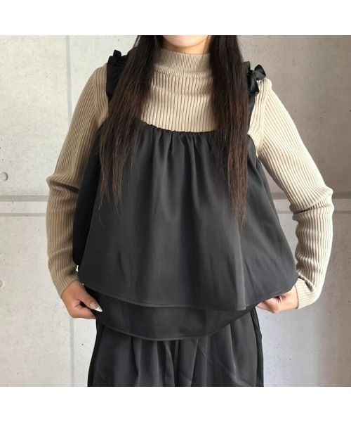 amini(アミニ)の「SETUP ツイルビスチェ(キャミソール・レディース・ブラック/チャコールグレー/ブラウン・MEDIUM)」の19枚目の写真