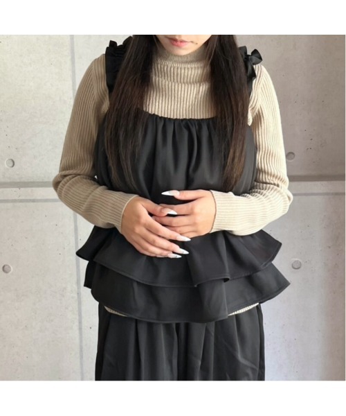 amini(アミニ)の「SETUP ツイルビスチェ(キャミソール・レディース・ブラック/チャコールグレー/ブラウン・MEDIUM)」の20枚目の写真