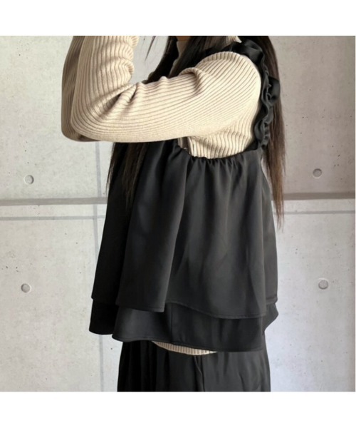 amini(アミニ)の「SETUP ツイルビスチェ(キャミソール・レディース・ブラック/チャコールグレー/ブラウン・MEDIUM)」の22枚目の写真