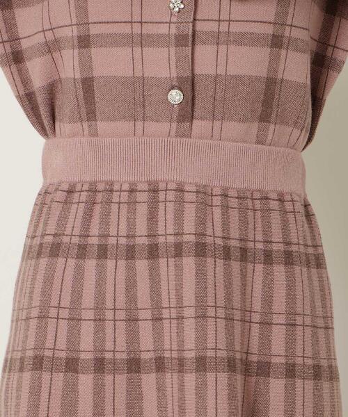 WILLSELECTION（ウィルセレクション）の「【CHECK KNIT series】チェック柄ニットフレアスカート（スカート・レディース・ピンク/ホワイト/モカ/ブラック/ブルー系その他/ブラウン系その他・SMALL/MEDIUM）」の16枚目の写真