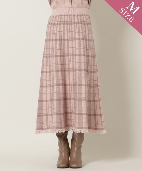 WILLSELECTION（ウィルセレクション）の「【CHECK KNIT series】チェック柄ニットフレアスカート（スカート・レディース・ピンク/ホワイト/モカ/ブラック/ブルー系その他/ブラウン系その他・SMALL/MEDIUM）」の22枚目の写真