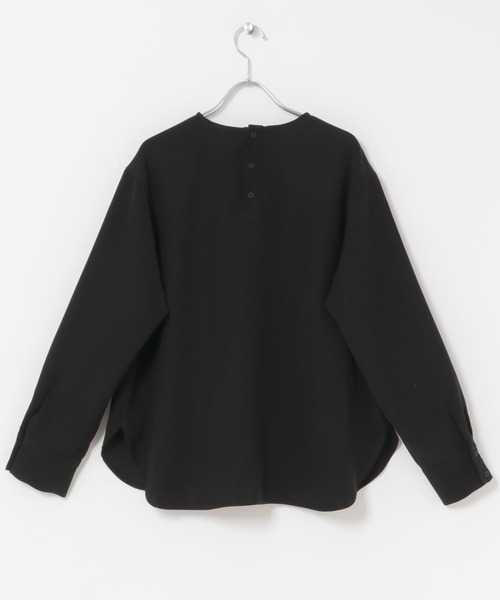 セール】『静電気防止/毛玉防止』ジョーゼットクルーネックブラウス