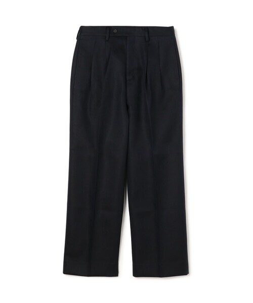 TOMORROWLAND コットンレーヨン ストレート バレルパンツ 2本セット セール】コットンレーヨン 2プリーツ ワイドストレート バレルパンツ