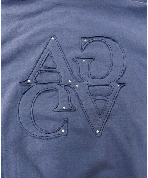 ANDGEEBEE（アンジービー）の「UNISEX 裏起毛パッチロゴパーカー（パーカー・レディース・ブルー/カーキ・FREE）」の22枚目の写真