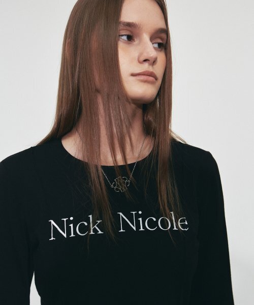 NICK&NICOLE(ニックアンドニコール)の「NICOLE PINTUCK LS CROP TOP_BLACK(Tシャツ/カットソー・レディース・その他・FREE)」の2枚目の写真