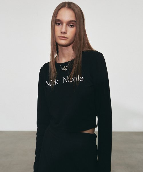 NICK&NICOLE(ニックアンドニコール)の「NICOLE PINTUCK LS CROP TOP_BLACK(Tシャツ/カットソー・レディース・その他・FREE)」の3枚目の写真