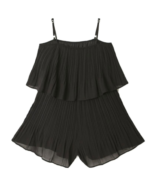 VIKINI VENDER(ビキニベンダー)の「ペレンド シフォン プリーツ ロンパース - ブラック(つなぎ/オールインワン・レディース・その他・ONE SIZE)」の3枚目の写真