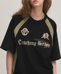 CPGN STUDIO（コンパーニョ）の「クラックレグラン半袖Tシャツブラック（Tシャツ/カットソー）」