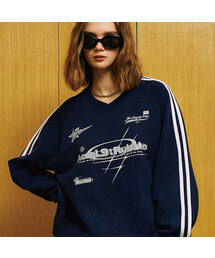 GAKKAI UNIONS（ガッカイユニオンズ）の「Rubato V-neck Sweatshirt Navy（スウェット・メンズ）」