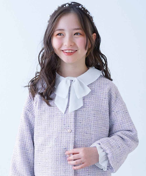 devirock(デビロック)の「フォーマル 襟がえらべる デザインブラウス(シャツ/ブラウス・キッズ・ホワイト系1/ホワイト系2/ホワイト系3/ホワイト系4・100cm/110cm/120cm/130cm/140cm)」の3枚目の写真