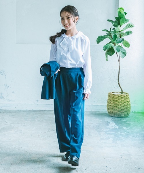 devirock(デビロック)の「フォーマル 襟がえらべる デザインブラウス(シャツ/ブラウス・キッズ・ホワイト系1/ホワイト系2/ホワイト系3/ホワイト系4・100cm/110cm/120cm/130cm/140cm)」の8枚目の写真