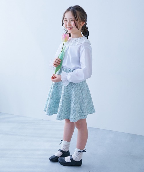 devirock(デビロック)の「フォーマル 襟がえらべる デザインブラウス(シャツ/ブラウス・キッズ・ホワイト系1/ホワイト系2/ホワイト系3/ホワイト系4・100cm/110cm/120cm/130cm/140cm)」の12枚目の写真