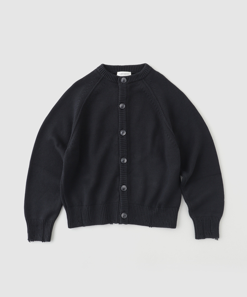 SimplyComplicated(シンプリーコンプリケイテッド)の「SimplyComplicated/シンプリーコンプリケイテッド DISTRESSED COTTON CD(カーディガン/ボレロ・メンズ・ブラック/オレンジ・1/2)」の1枚目の写真