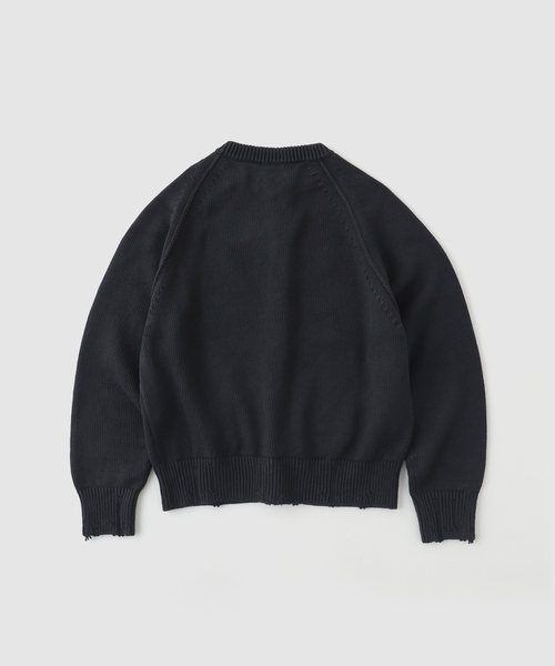 SimplyComplicated(シンプリーコンプリケイテッド)の「SimplyComplicated/シンプリーコンプリケイテッド DISTRESSED COTTON CD(カーディガン/ボレロ・メンズ・ブラック/オレンジ・1/2)」の8枚目の写真