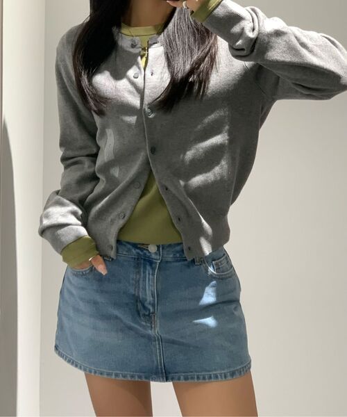 MUSINSA STANDARD WOMAN（ムシンサスタンダードウーマン）の「ウィメンズスリムクルーネック長袖Tシャツ[ライトモス]（Tシャツ/カットソー・レディース・その他・SMALL/X-SMALL/LARGE/MEDIUM）」の9枚目の写真
