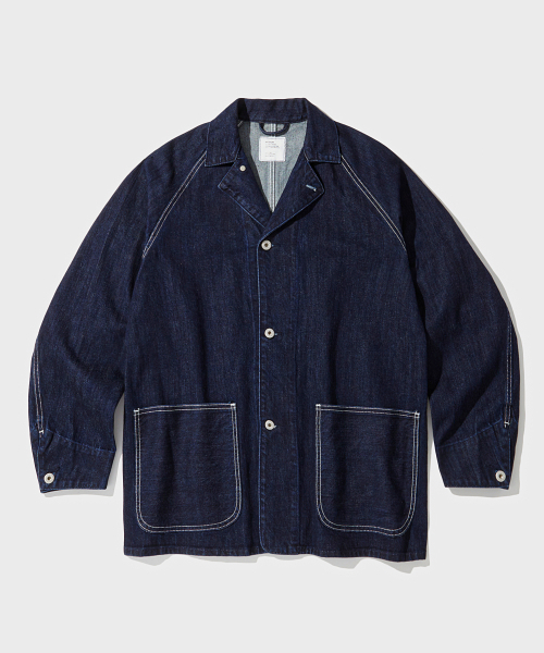 OUTSTANDING(アウトスタンディング)の「W.W. II SELVEDGE DENIM CHORE JACKET_INDIGO(デニムジャケット・メンズ・その他・SMALL/MEDIUM/LARGE)」の1枚目の写真