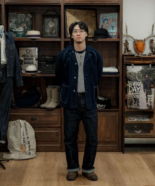 OUTSTANDING(アウトスタンディング)の「W.W. II SELVEDGE DENIM CHORE JACKET_INDIGO(デニムジャケット・メンズ・その他・SMALL/MEDIUM/LARGE)」の7枚目の写真