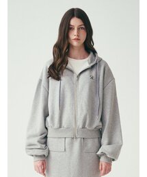 SALT AND CHOCOLATE（ソルトアンドチョコレート）の「SAC logo sweatshirt hooded zip-up light gray 4W233Y003（その他アウター）」