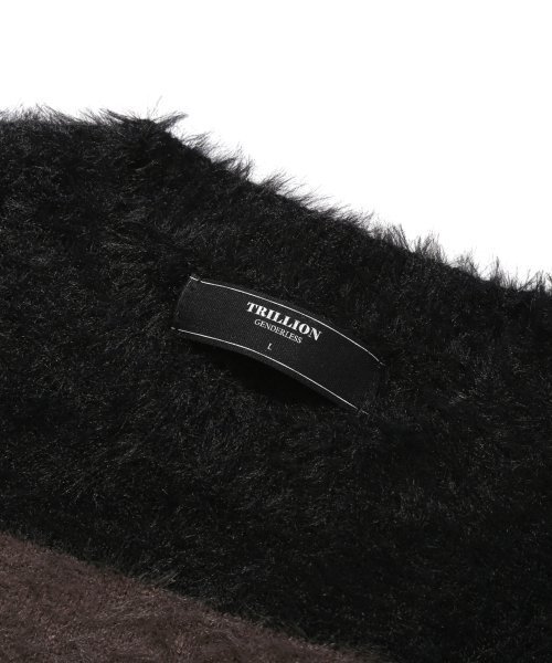 TRILLION（トリリオン）の「ヘアリーブラシストライプクルーネックニット（ASH GRAY）（ニット/セーター・レディース・その他・MEDIUM/LARGE）」の6枚目の写真