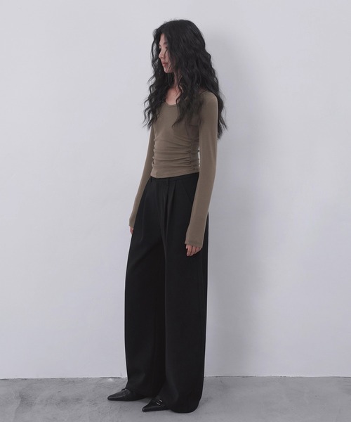 EIGHTHMONTH(エイスマンス)の「ストラップネックトップス EM25a107【EIGHTHMONTH】(Tシャツ/カットソー・レディース・ブラウン/ブラック・M/S)」の5枚目の写真
