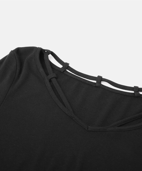 EIGHTHMONTH(エイスマンス)の「ストラップネックトップス EM25a107【EIGHTHMONTH】(Tシャツ/カットソー・レディース・ブラウン/ブラック・M/S)」の14枚目の写真