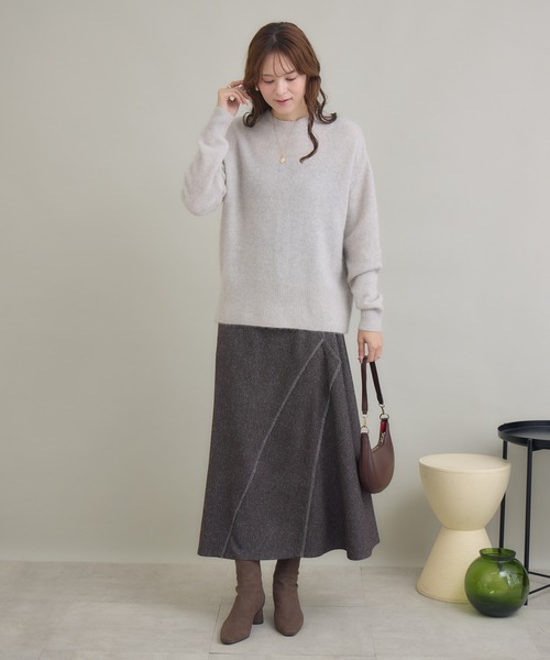 KATHARINE ROSS（キャサリンロス）の「【KATHARINE ROSS】FOX混モックネックプルオーバー（ニット/セーター・レディース・ネイビー/ブルーグレー/アイボリー・FREE）」の5枚目の写真