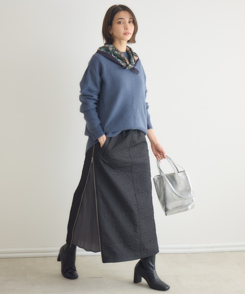 KATHARINE ROSS（キャサリンロス）の「【KATHARINE ROSS】FOX混モックネックプルオーバー（ニット/セーター・レディース・ネイビー/ブルーグレー/アイボリー・FREE）」の13枚目の写真