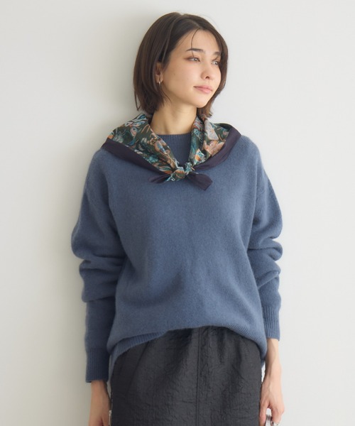 KATHARINE ROSS（キャサリンロス）の「【KATHARINE ROSS】FOX混モックネックプルオーバー（ニット/セーター・レディース・ネイビー/ブルーグレー/アイボリー・FREE）」の14枚目の写真