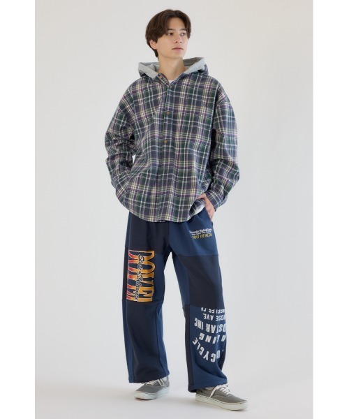RODEO CROWNS WIDE BOWL(ロデオクラウンズワイドボウル)の「ボンディングフーデッドチェックシャツ(シャツ/ブラウス・メンズ・グレー/グリーン/ライトブルー・LARGE/MEDIUM)」の10枚目の写真