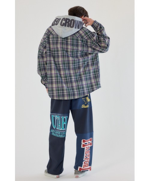 RODEO CROWNS WIDE BOWL(ロデオクラウンズワイドボウル)の「ボンディングフーデッドチェックシャツ(シャツ/ブラウス・メンズ・グレー/グリーン/ライトブルー・LARGE/MEDIUM)」の12枚目の写真