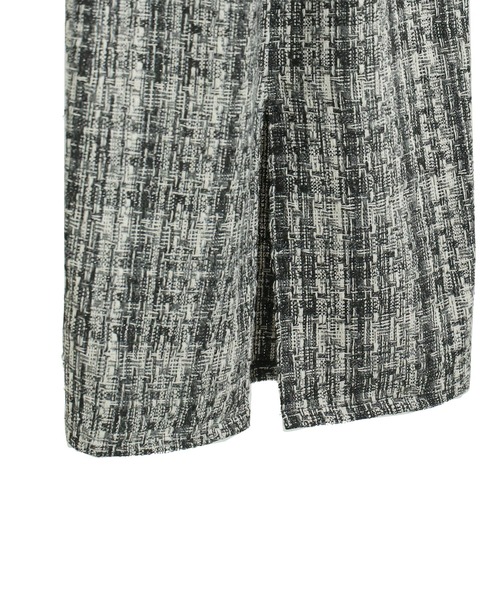 Fashion Letter(ファッションレター)の「ミックスツイード ハイウエスト ナロースカート(スカート・レディース・ブラック/グレー・M)」の12枚目の写真