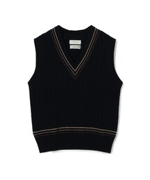 RICHMOND（リッチモンド）の「【別注】RICHMOND KNITWEAR ウールケーブル Vネックベスト（ニット/セーター）」